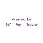 SuperStickers Assessment Stamper for teachers: Assessed by Self/Peer/Teacher - Purple Ink